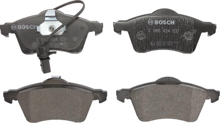 BOSCH 0 986 424 537 — Zestaw klocków hamulcowych, hamulce tarczowe