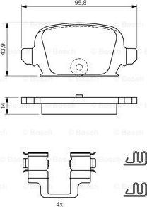 BOSCH 0 986 424 528 - KLOCKI HAM. OPEL T. CORSA C 01-
