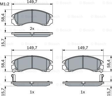 BOSCH 0 986 424 523 - Klocek hamulcowy kpl.