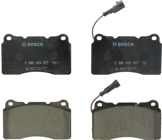 BOSCH 0 986 424 577 — Zestaw klocków hamulcowych, hamulce tarczowe