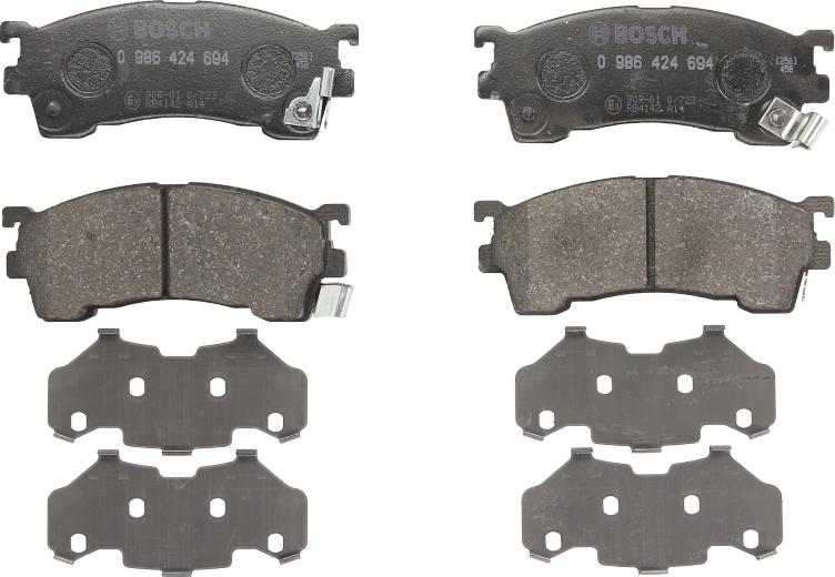 BOSCH 0 986 424 694 — Zestaw klocków hamulcowych, hamulce tarczowe