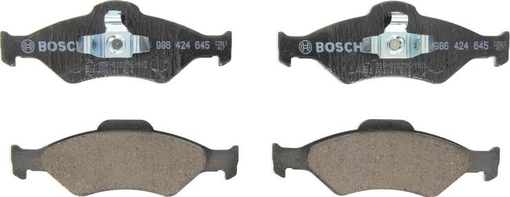 BOSCH 0 986 424 645 — Zestaw klocków hamulcowych, hamulce tarczowe