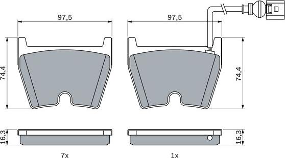 BOSCH 0 986 424 613 — Zestaw klocków hamulcowych, hamulce tarczowe