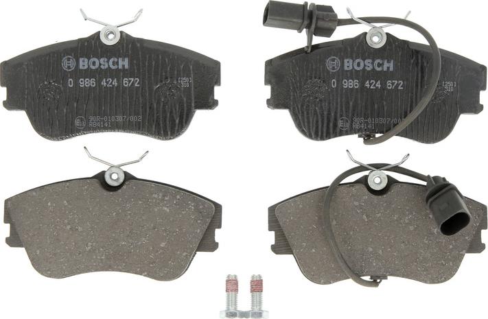 BOSCH 0 986 424 672 — Zestaw klocków hamulcowych, hamulce tarczowe