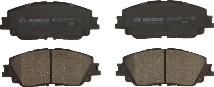 BOSCH 0 986 424 899 — Zestaw klocków hamulcowych, hamulce tarczowe