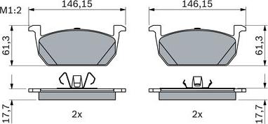 BOSCH 0 986 424 846 — Zestaw klocków hamulcowych, hamulce tarczowe