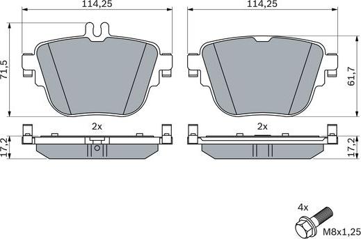 BOSCH 0 986 424 859 — Zestaw klocków hamulcowych, hamulce tarczowe