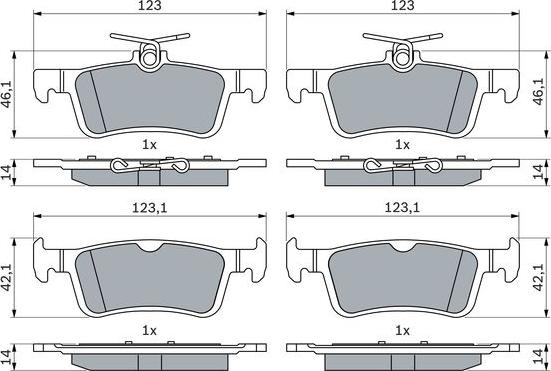BOSCH 0 986 424 866 — Zestaw klocków hamulcowych, hamulce tarczowe