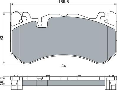 BOSCH 0 986 424 861 — Zestaw klocków hamulcowych, hamulce tarczowe