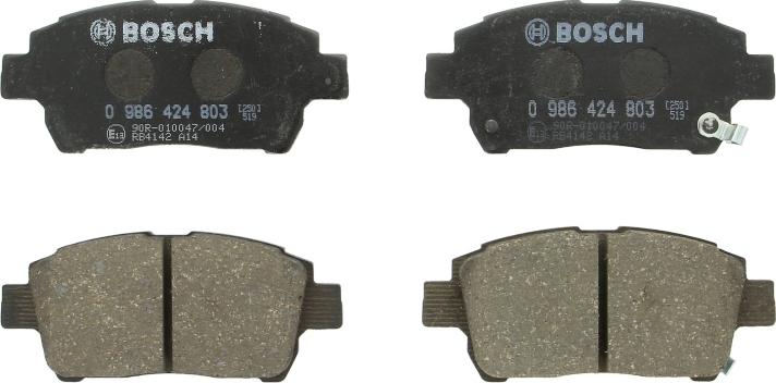 BOSCH 0 986 424 803 — Zestaw klocków hamulcowych, hamulce tarczowe