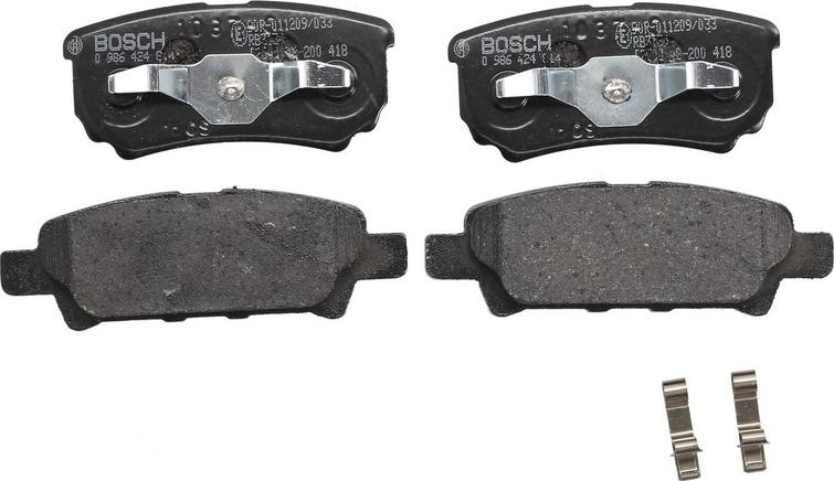 BOSCH 0 986 424 814 — Zestaw klocków hamulcowych, hamulce tarczowe