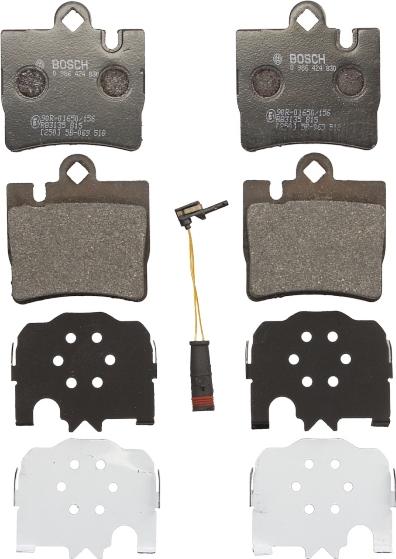BOSCH 0 986 424 830 — Zestaw klocków hamulcowych, hamulce tarczowe