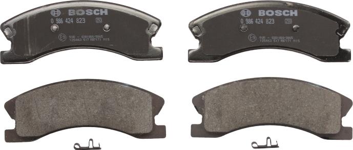 BOSCH 0 986 424 823 — Zestaw klocków hamulcowych, hamulce tarczowe