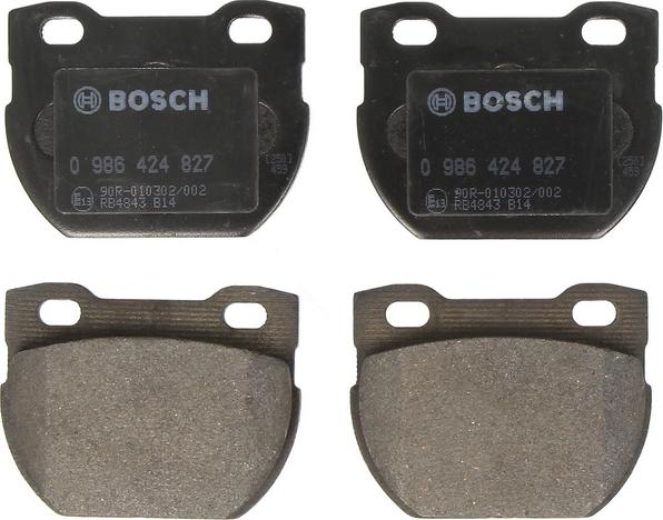 BOSCH 0 986 424 827 — Zestaw klocków hamulcowych, hamulce tarczowe