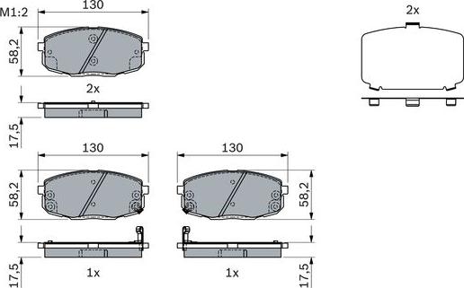 BOSCH 0 986 424 393 — Zestaw klocków hamulcowych, hamulce tarczowe