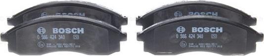 BOSCH 0 986 424 340 — Zestaw klocków hamulcowych, hamulce tarczowe
