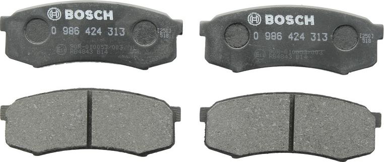 BOSCH 0 986 424 313 — Zestaw klocków hamulcowych, hamulce tarczowe