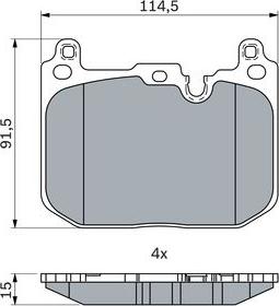 BOSCH 0 986 424 331 — Zestaw klocków hamulcowych, hamulce tarczowe