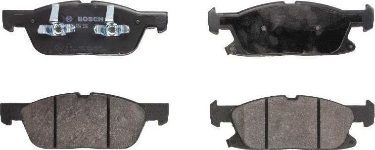 BOSCH 0 986 424 326 — Zestaw klocków hamulcowych, hamulce tarczowe