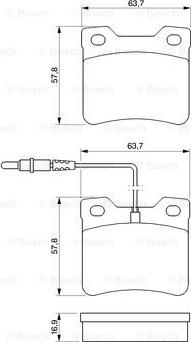 BOSCH 0 986 424 229 - Zestaw klocków hamulcowych, hamulce tarczowe