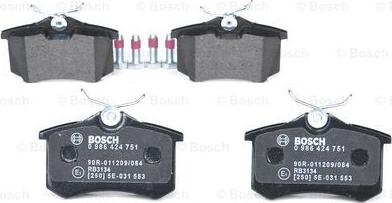 BOSCH 0 986 424 751 - Klocek hamulcowy kpl.