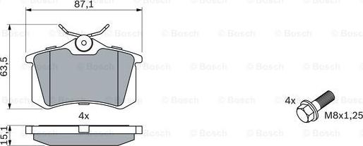 BOSCH 0 986 424 751 - Klocek hamulcowy kpl.