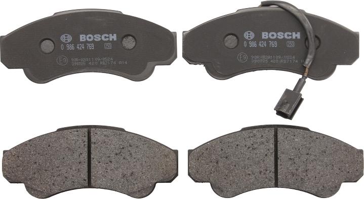 BOSCH 0 986 424 769 — Zestaw klocków hamulcowych, hamulce tarczowe