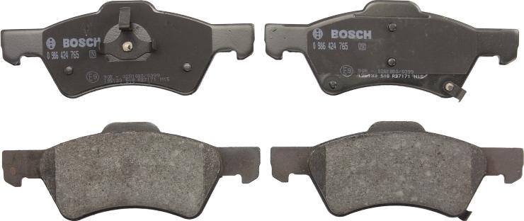 BOSCH 0 986 424 765 — Zestaw klocków hamulcowych, hamulce tarczowe