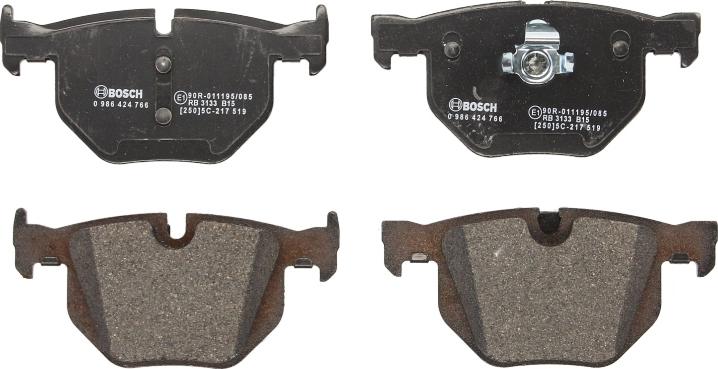BOSCH 0 986 424 766 — Zestaw klocków hamulcowych, hamulce tarczowe