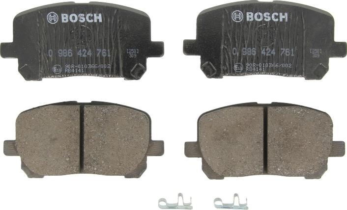 BOSCH 0 986 424 761 — Zestaw klocków hamulcowych, hamulce tarczowe