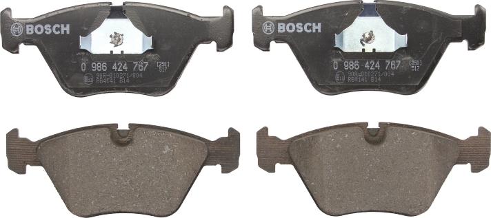BOSCH 0 986 424 767 — Zestaw klocków hamulcowych, hamulce tarczowe