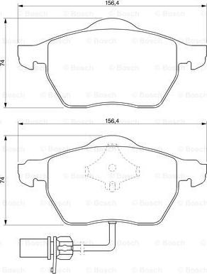 BOSCH 0 986 424 706 - Zestaw klocków hamulcowych, hamulce tarczowe