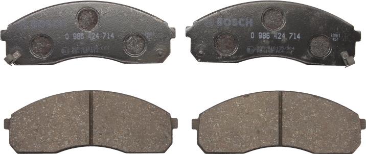 BOSCH 0 986 424 714 — Zestaw klocków hamulcowych, hamulce tarczowe
