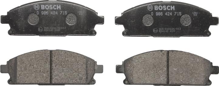 BOSCH 0 986 424 715 — Zestaw klocków hamulcowych, hamulce tarczowe