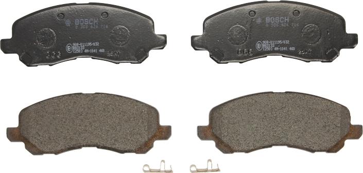 BOSCH 0 986 424 716 — Zestaw klocków hamulcowych, hamulce tarczowe