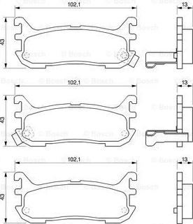 BOSCH 0 986 424 782 - Zestaw klocków hamulcowych, hamulce tarczowe