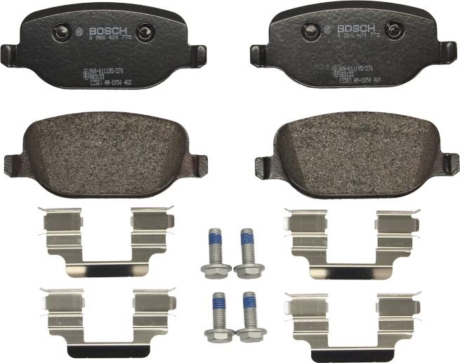 BOSCH 0 986 424 775 — Zestaw klocków hamulcowych, hamulce tarczowe