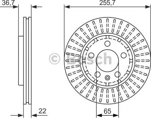 BOSCH 0 986 479 912 - Tarcza hamulcowa