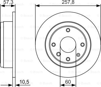 BOSCH 0 986 479 985 - Tarcza hamulcowa