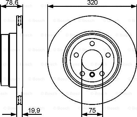 BOSCH 0 986 479 442 - Tarcza hamulcowa