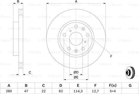 BOSCH 0 986 479 403 - TARCZA HAM. SUZUKI P. SX4 06- WĘGRY