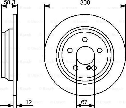 BOSCH 0 986 479 414 - Tarcza hamulcowa