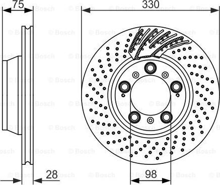 BOSCH 0 986 479 581 — Tarcza hamulcowa