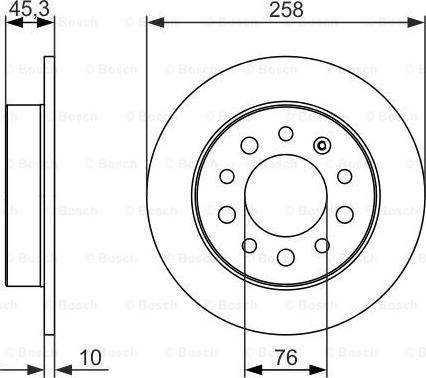 BOSCH 0 986 479 697 - Tarcza hamulcowa