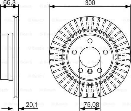 BOSCH 0 986 479 044 - Tarcza hamulcowa