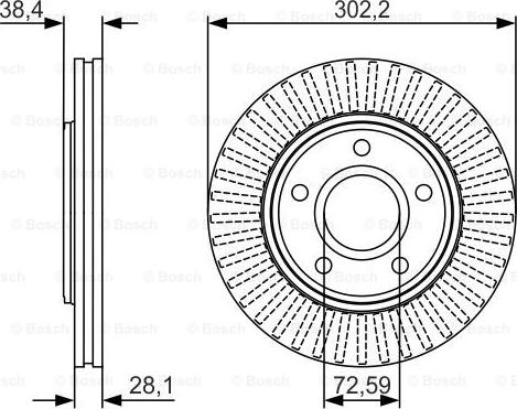 BOSCH 0 986 479 046 - Tarcza hamulcowa