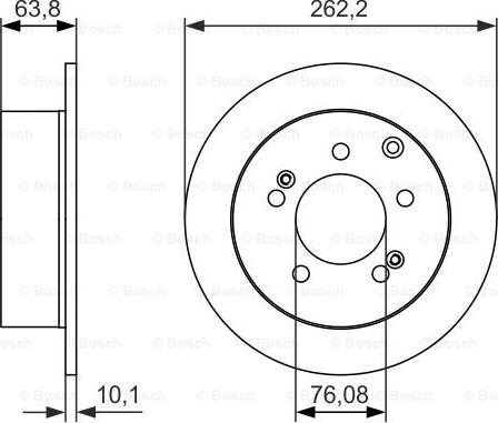 BOSCH 0 986 479 061 - Tarcza hamulcowa