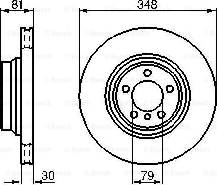 BOSCH 0 986 479 003 - Tarcza hamulcowa