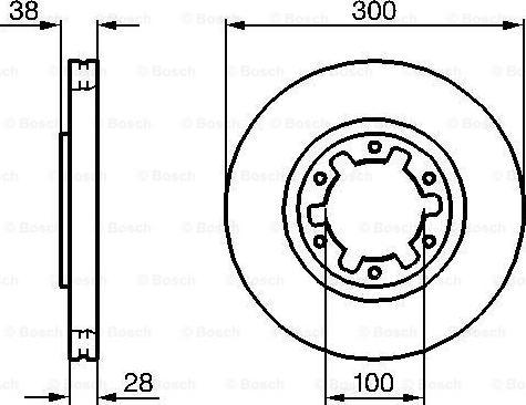 BOSCH 0 986 479 031 - Tarcza hamulcowa