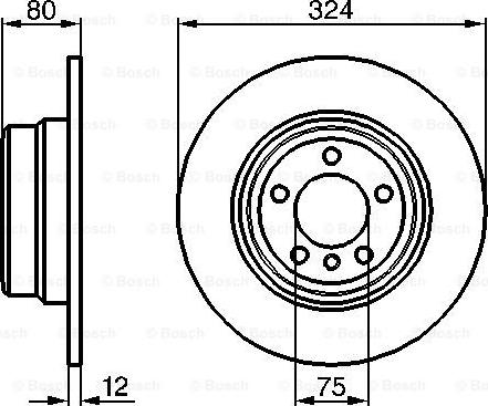 BOSCH 0 986 479 167 - Tarcza hamulcowa